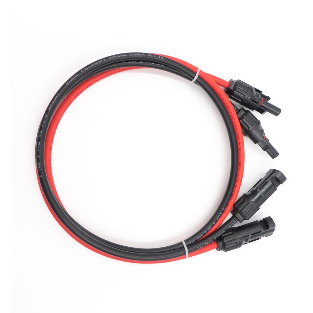 PV Verbinder Erweiterung Verbinden zweig schwarz verrotten parallel Serie Meter verlängern kabel 2,5 mm2 14awg stecker