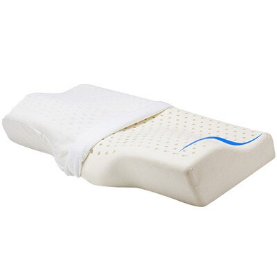 Fjärilsformad naturlig latex kudde nackvård hälsosam sömnskydd massage ergonomisk vuxen ankel sängkläder kudde: 50 x 30 x 10 x 5cm