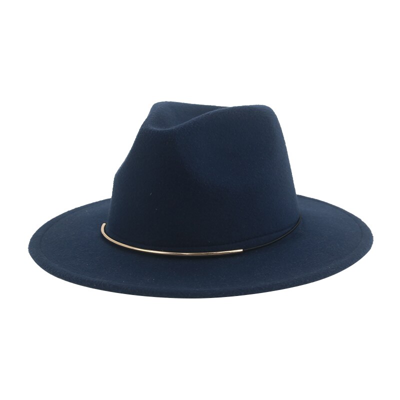 Sombreros de ala ancha Para hombre Y mujer, sombrero de Panamá, banda sólida, Formal, iglesia, boda, invierno,