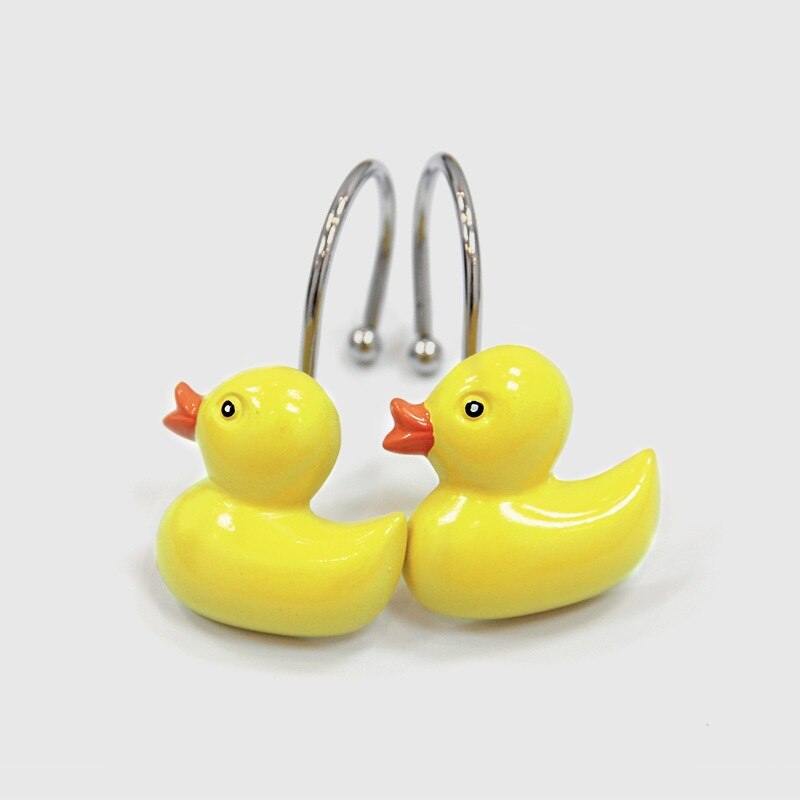 Resin hook shower curtain hook shower curtain ring shower curtain accessories baby favorite children hook little yellow duck