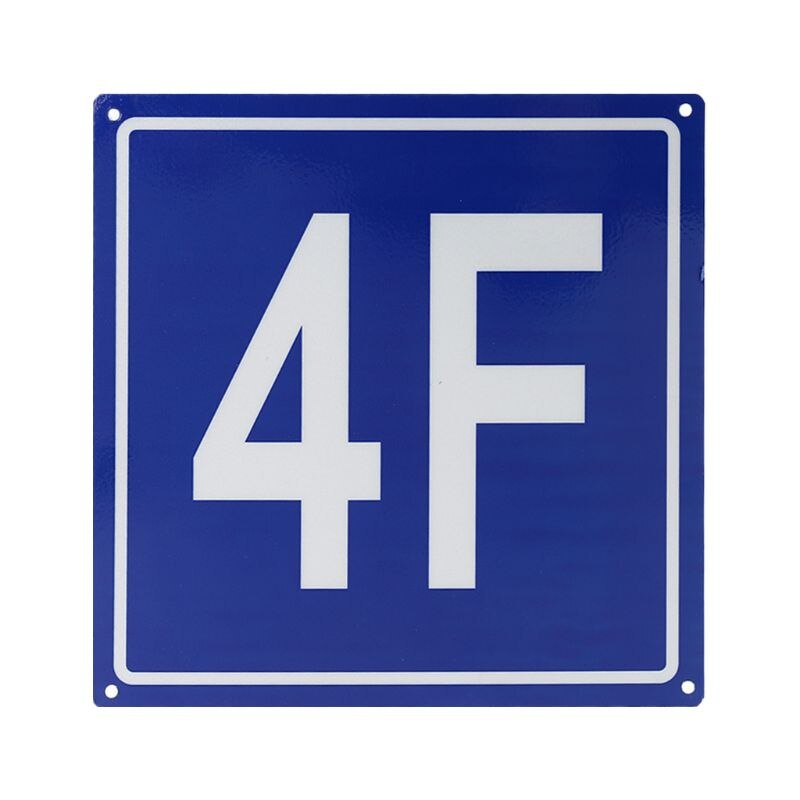 7.8 Inch Floor Nummer Borden Aluminium Building Floor Borden Voor 1F Om 10F Voor School Kantoor Huis Appartement Huis Hotel: 4