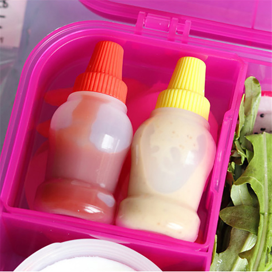 2 Stks/set 25Ml Mini Tomaat Ketchup Fles Draagbare Kleine Saus Container Salade Dressing Container Pantry Containers Voor Bento Box