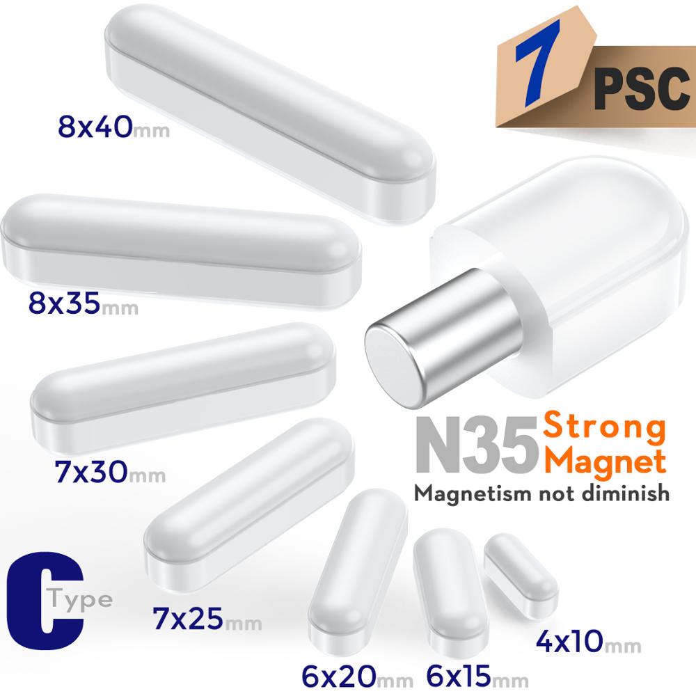 Mixed Size Stir bar PTFE Magnetic Stirrer Mixer Stir Bars 7pc by ks-tek: 7pcs