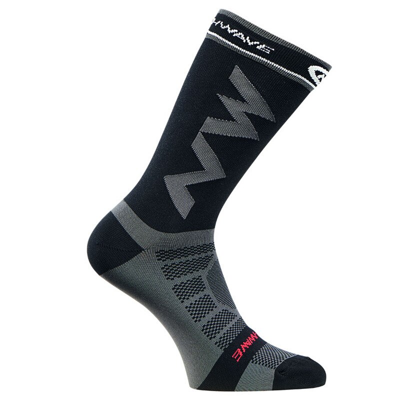 Sport Outdoor Fietsen Sokken Mannen Running Sokken Ademend Comfortabele Fietsen Compressie Sokken: Black
