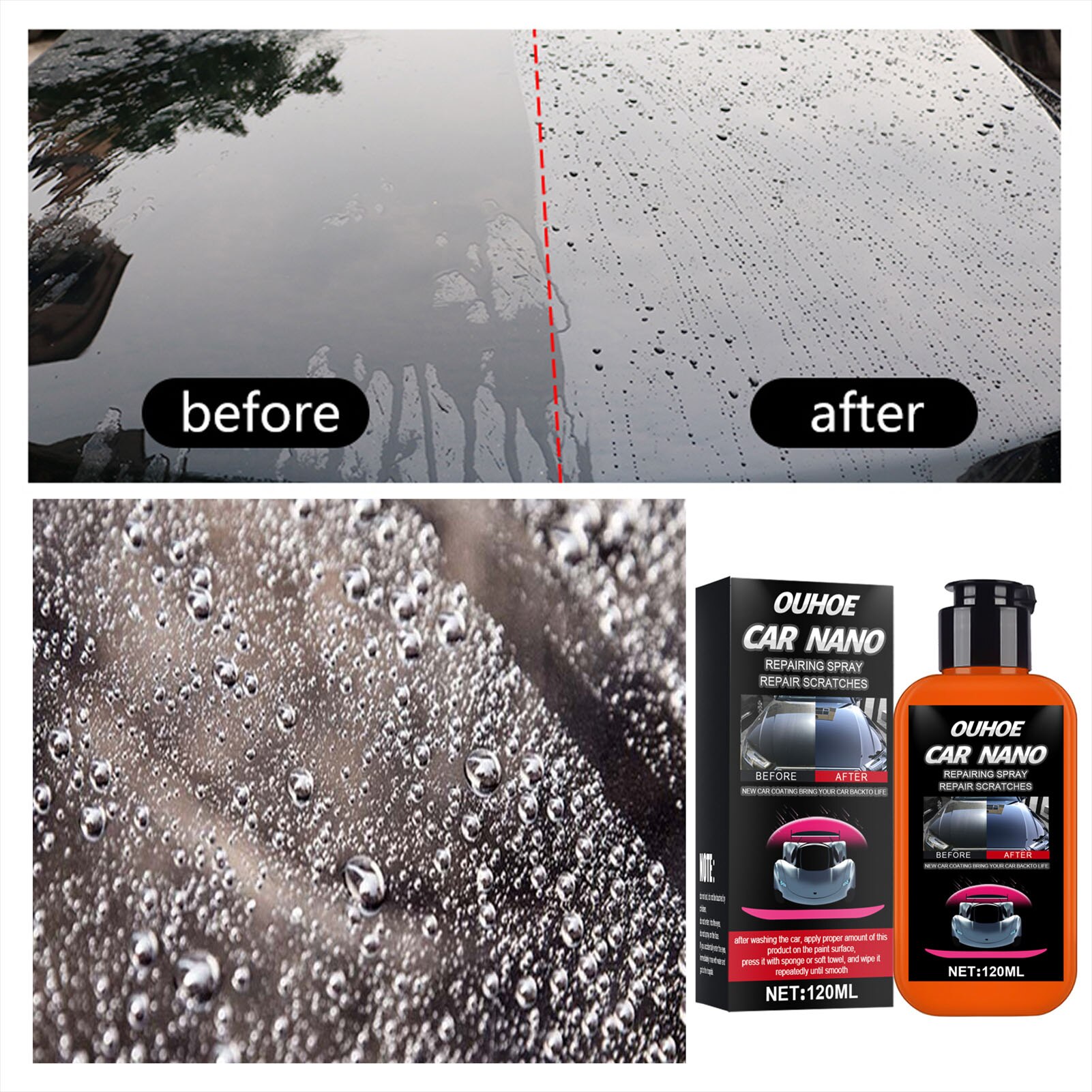 Auto Nano Repareren Spuiten Auto Krassen Verwijderen Vloeibare Keramische Jas Super Hydrofobe Repareren Spuiten Auto Coating Wax Auto Maintenan