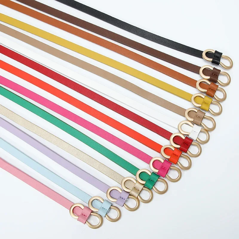 PU-leer damesmode riem metalen knoopgesp Tailleband Buikband voor jurkjeans