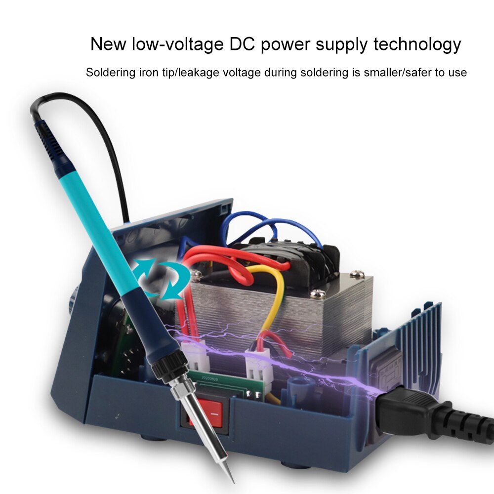 Adjustable LED Digital Soldering Station Rework Station Electric Soldering Iron For Phone PCB IC SMD BGA Welding Repair Wanptek