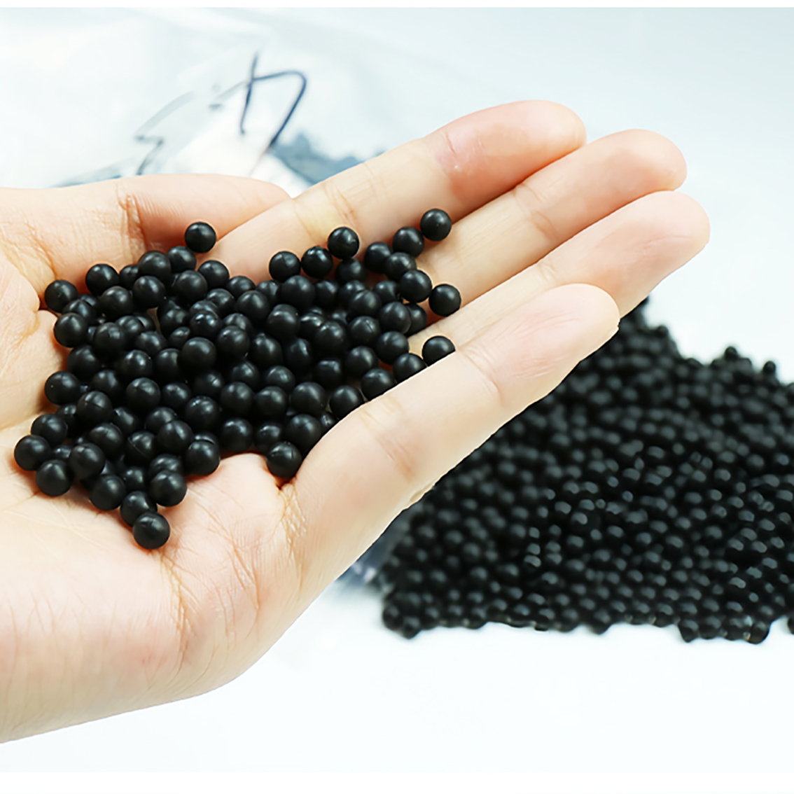 100 stk. diameter 2/2.5/3/3.5/4/4.5/5/5.5/6/6.5/7-12.7mm sorte runde massive gummikugler med tætning til industrielle gør-det-selv-dele
