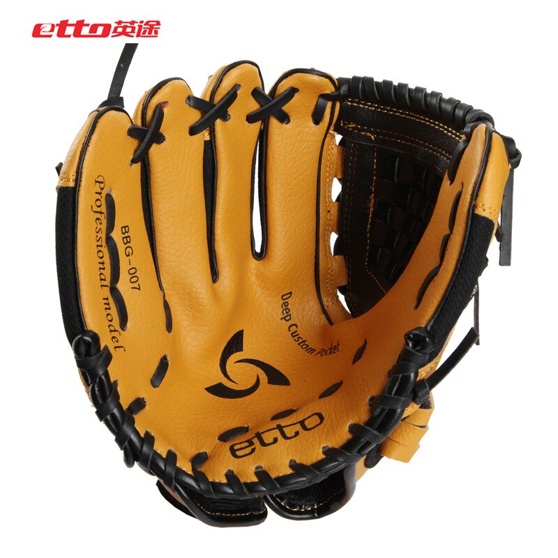 Luxe Lederen Honkbal Handschoen Rechterhand Softbol Kids Baseball Handschoen Profesional Apparatuur Guante Beisbol Sportkleding BY50BQ