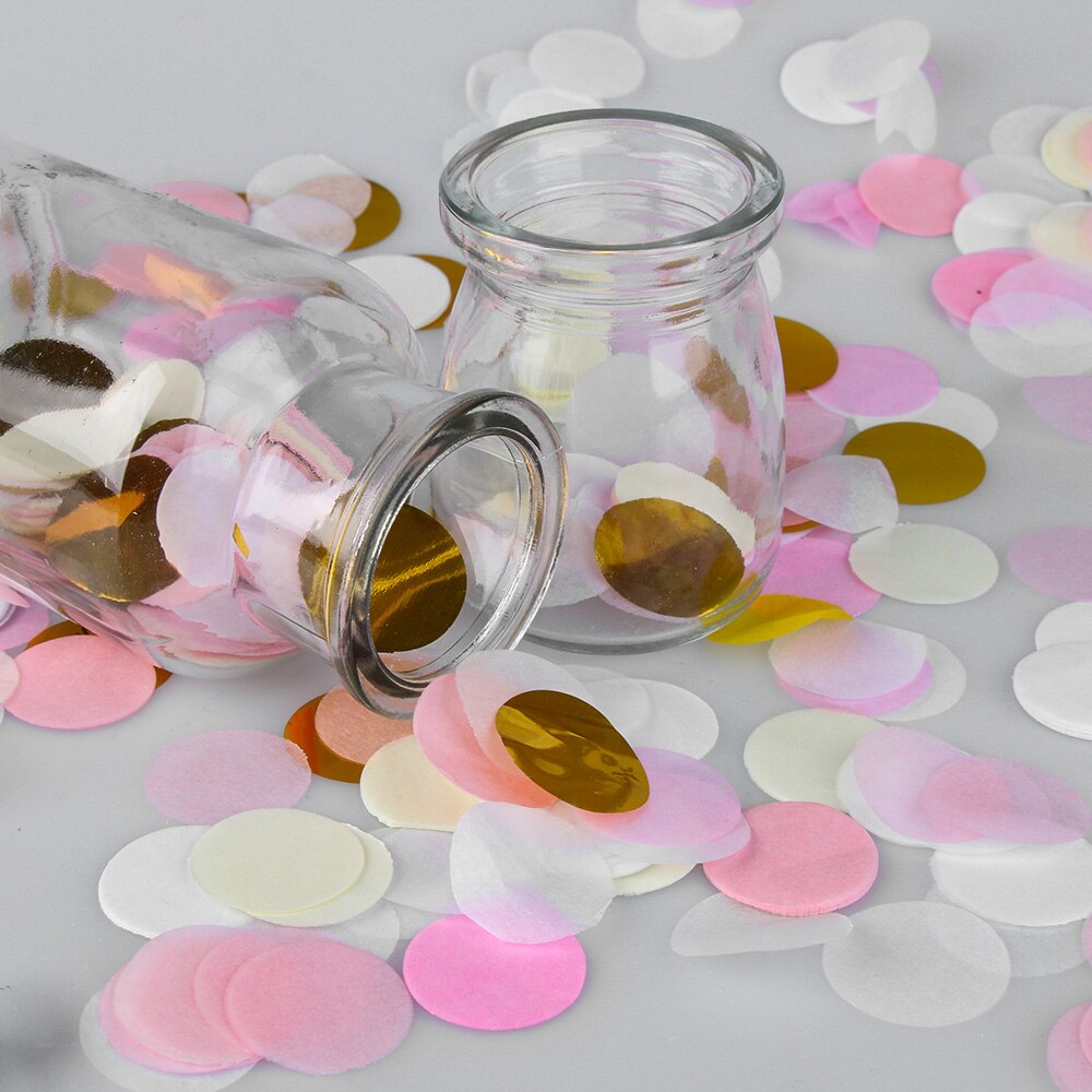 10g/bag Round Confetti Tissue Paper Pink Dots Filling Balloons Baby Shower Unicorn Birthday Wedding Party Decor DIY Accessories