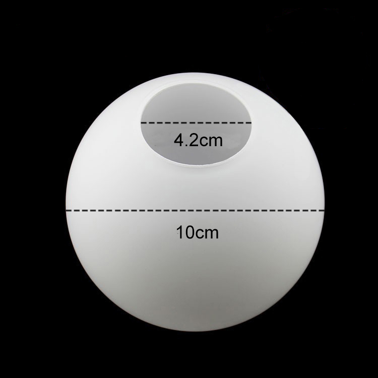 Wit glazen lampenkap, melkachtige bol lampenkappen passende lamp, D10cm D12cm D15cm D20cm D25cm ronde lichtafdekking, Pantalla Lampara: Licht Groen