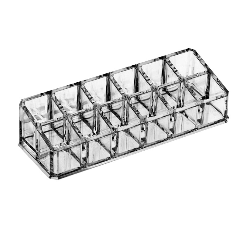 12/9 Grid Acryl Transparante Make-Up Organizer Opbergdoos Boor Polish Lippenstift Make Up Organizer Cosmetische Sieraden Doos Houder: 01