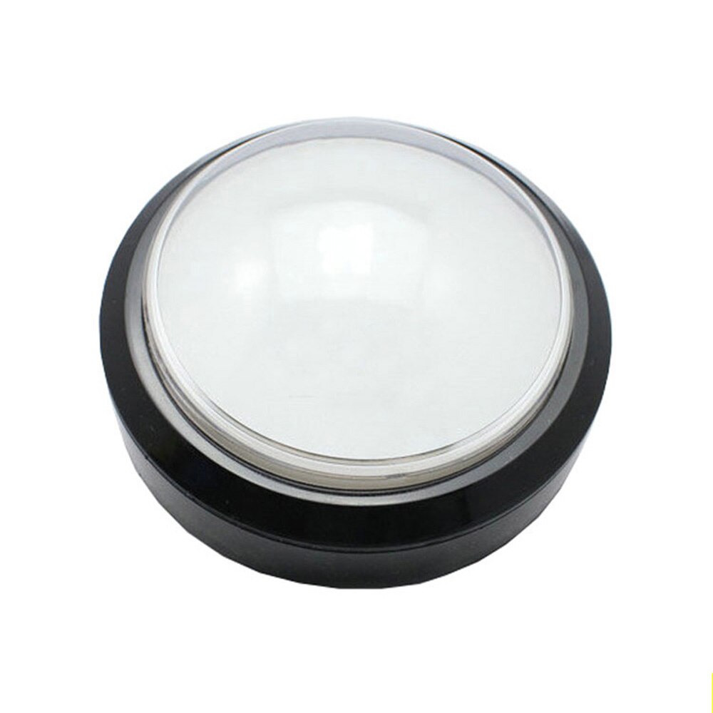 Botón para proyectos de juego con forma de cúpula con pulsador para Arcade, luz LED de 100mm, 5 colores disponibles.: Blanco