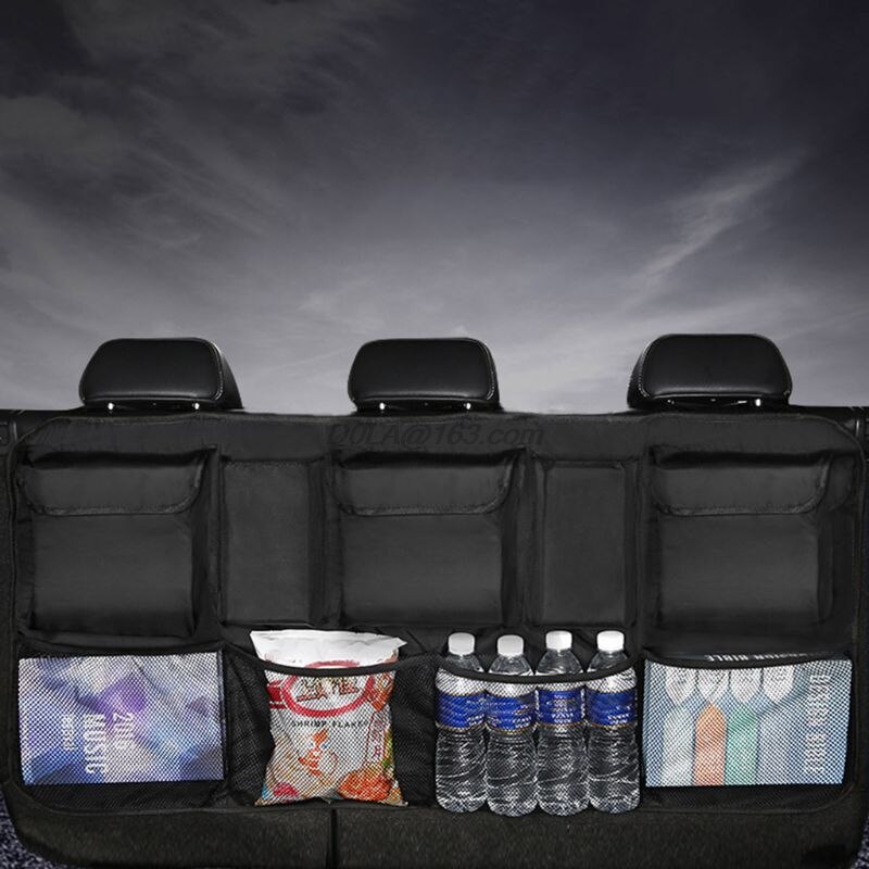 Universal grande capacidade organizador tronco do carro ajustável banco de trás oxford multi-bolso saco de armazenamento acessórios para automóveis