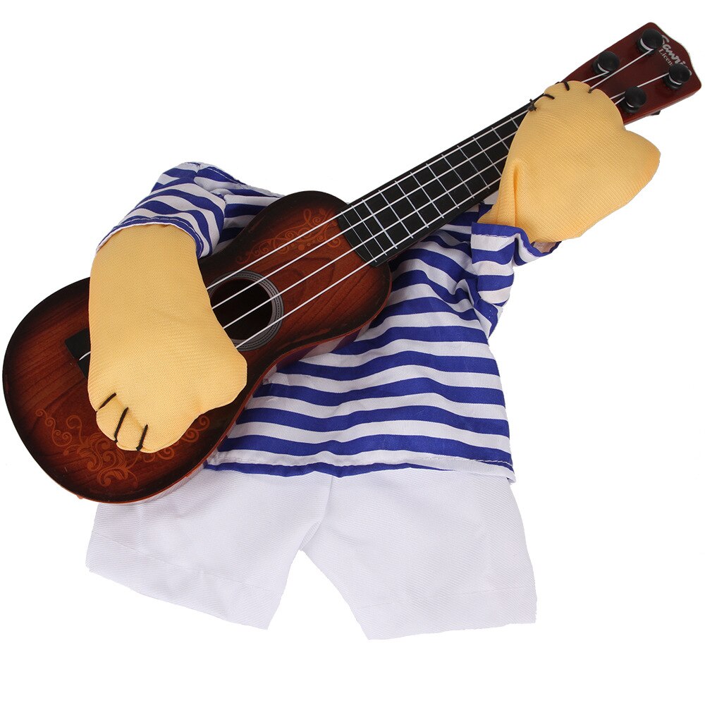 Costume de guitare pour animaux de compagnie, drôle de chanteur, chat, chiot, vêtements Cosplay pour Halloween, vêtements pour chiens, chemises fines d&#39;été, XHC88: M