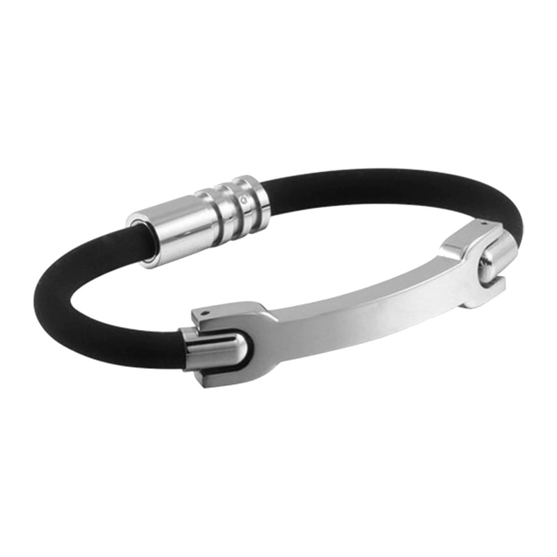 Pulseira anti-estática de silicone para homens e mulheres, remove o corpo, íon negativo, esportes ao ar livre, pulseiras seguras