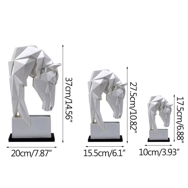 Stongwell nordisk origami hest abstrakt skulptur moderne enkelhed harpiks geometrisk dyrehåndværk boligdekoration ornamenter