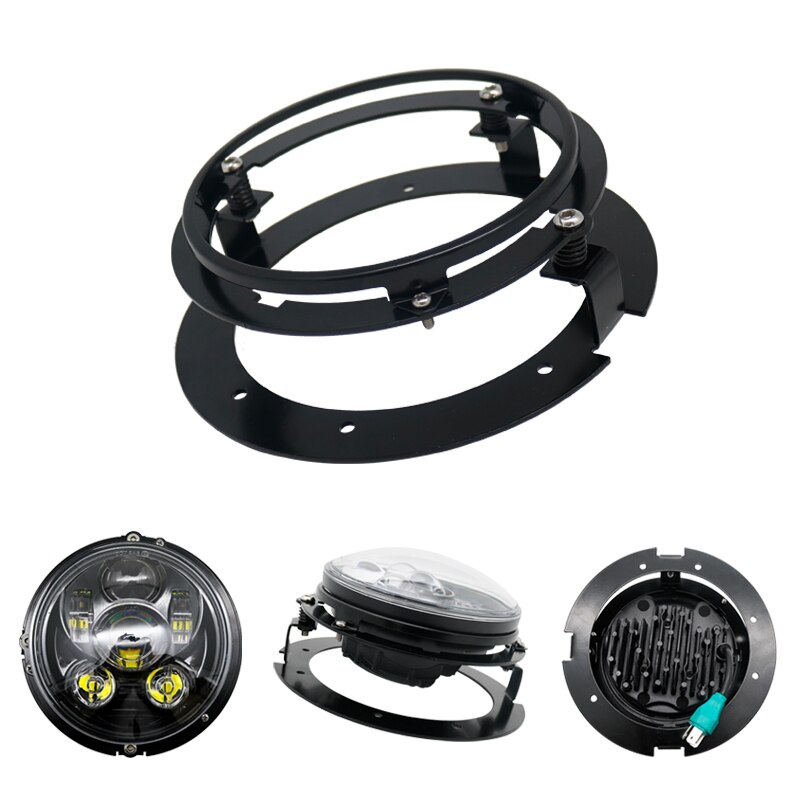 5-3/4 Inch LED Headlight Mounting Ring Bracket Adapter For Harley Accessories 5.75" Motorcycle Headlamp Housing: 1PCS  Black
