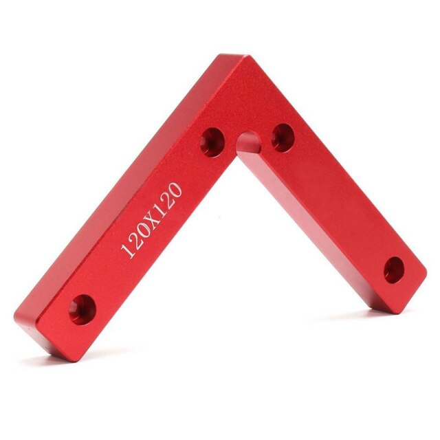 2Pc 90 Degrees Auxiliary Fixture Splicing Board Positioning Panel Fixed Clip Carpenter's Square Ruler L-Shaped Woodworking Tool: Red
