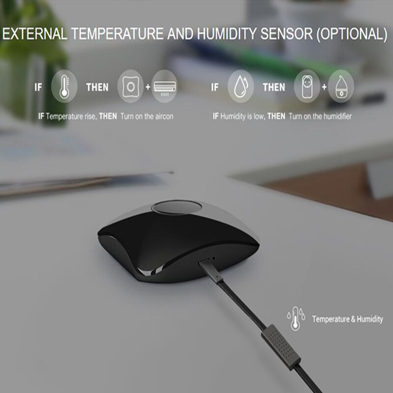 Broadlink-control remoto Universal RM4 PRO Smart Home, Wifi, RF, IR, HTS2, Sensor de temperatura y humedad, funciona con Alexa y Google