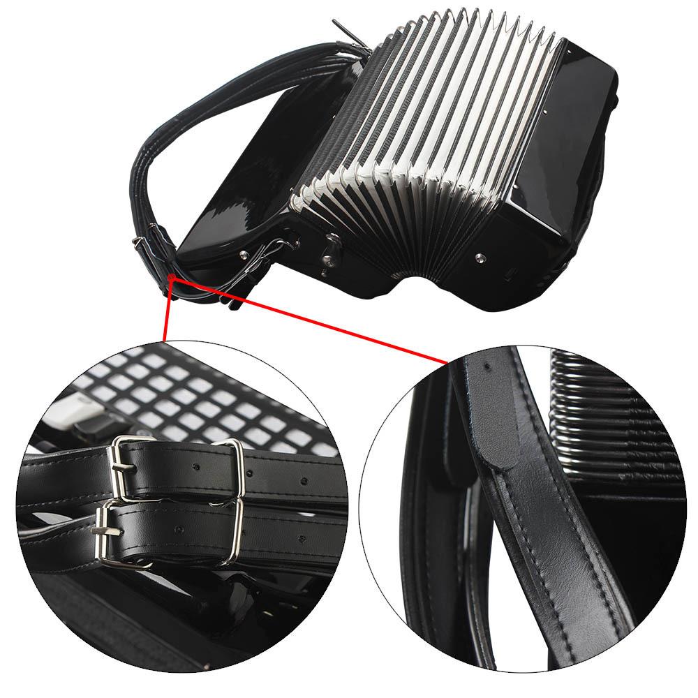 Soft Cmfortable Leather Accordion Straps Adjustable Shoulder Arm Belts Set Accessory for 16-120 Bass Accordion Instruments