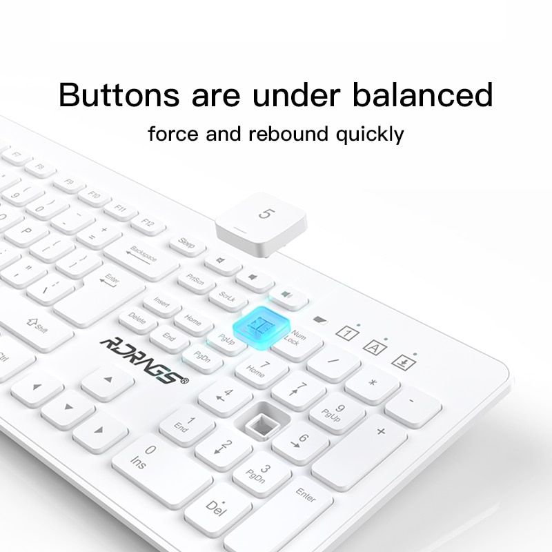 2.4G Wireless Optical Keyboard and Mouse silent Mini Multimedia Full-size Ergonomic Keyboard Mouse Combo Set For MAC Laptop PC