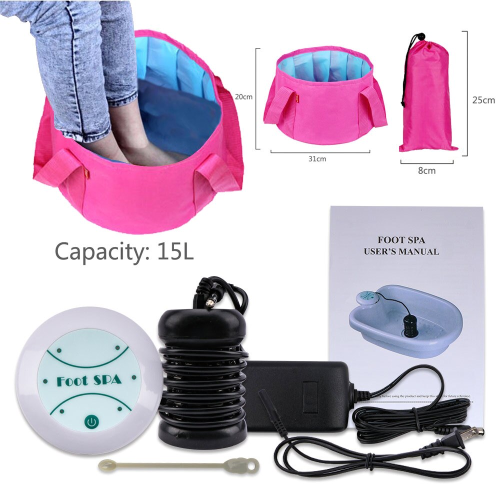 Voetenbad Detox Machine Voet Massage Aqua Cell Spa Ion Reinigen Ionische Detox Voet Detox Arrays Aqua Spa Relief Pijn voet Massager: Full Set C