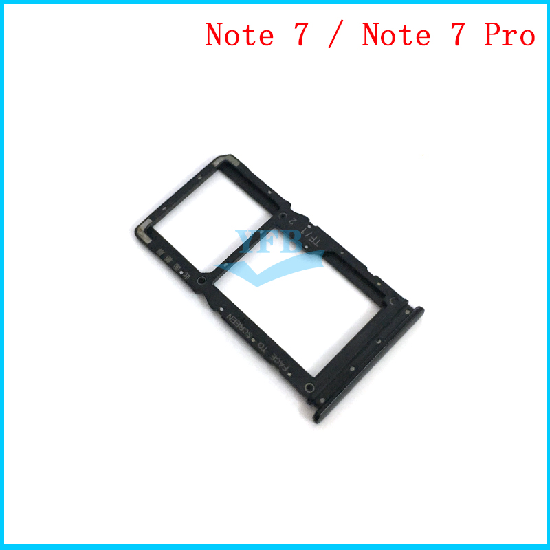 Sim Card Reader Holder For Xiaomi Redmi Note 7 / Note 7 Pro Sim Card Tray Holder Slot Adapter Part