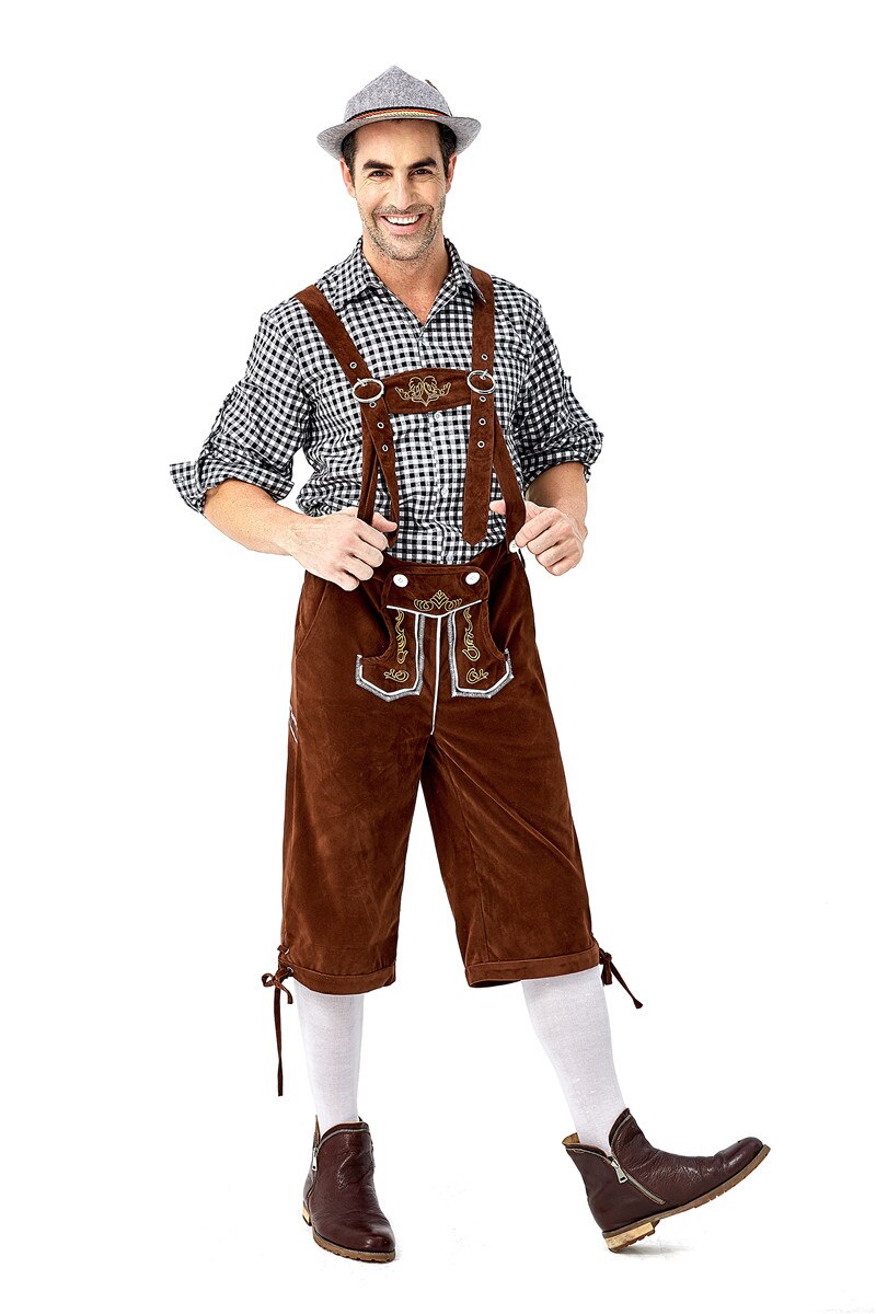 Oktoberfest Lederhosen Adult Mens Halloween Dress Up Thema Party Cosplay Kostuum