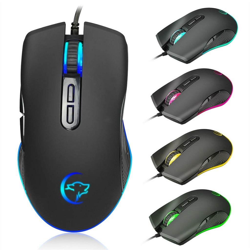 LED Optical USB Wired Gaming Mice Mouse 7Buttons 3200DPI Programmable Ergonomic Computer Silent PC Gamer Desktop Laptop