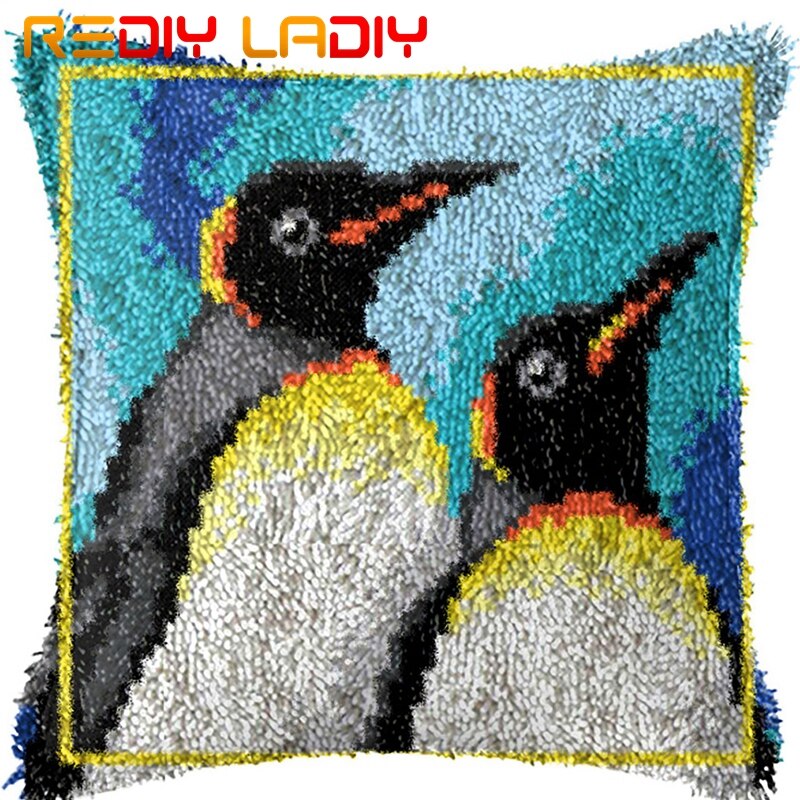 Latch Hook Kits Make Your Own Cushion Cat Flowers Pre-Printed Canvas Crochet Pillow Case Latch Hook Cushion Cover Arts &amp; Crafts: BZ924
