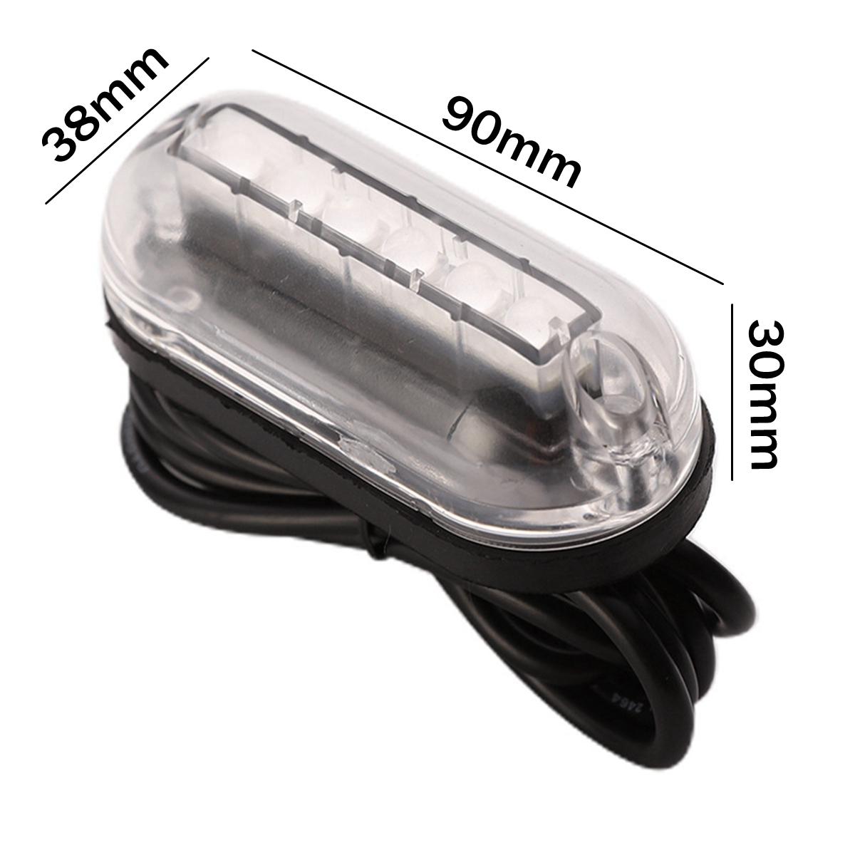 12V Blue 6LED Underwater Pontoon Boat Transom Lights Fishing Light 12V Boat Night Light Water Landscape Lighting for Marine Boat