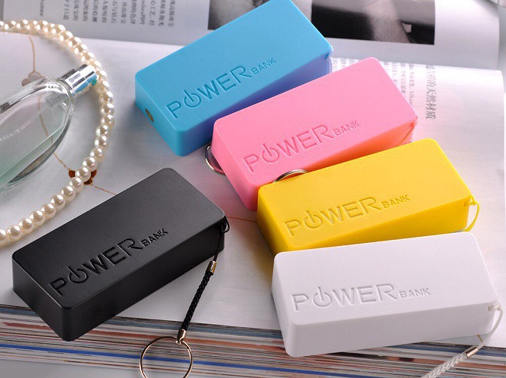 Cargador de batería de 5600mAh, 2X 18650 banco de energía USB, caja de bricolaje para iPhone, teléfono inteligente, MP3, carga móvil electrónica, cargador de coche