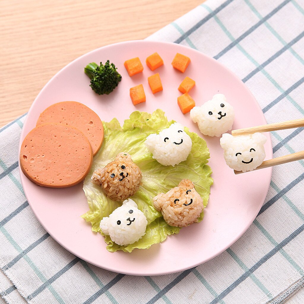 Cute Bear Sushi Mold Tools Model Rice Dough Sushi Mold DIY Mould Funny Party Decor Press Kitchen Accessories