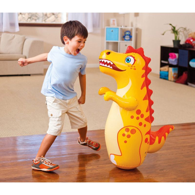 Inflatable Thickened Punching Boxing Bag for Kids Fitness Puzzle Animal Pattern 63HE