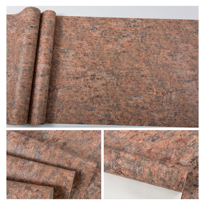 Papel de parede estilo industrial nostálgico, papel de parede estilo industrial retrô mottled para café, restaurante, loja de roupas, cimento, cinza: vinho