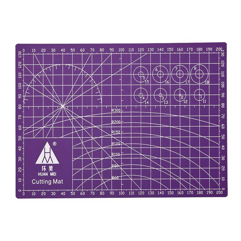 A3 A4 5 PVC Cutting Mat Workbench Patchwork Cut Pad Sewing Manual DIY Knife Engraving Leather Cutting Board Single Side Underlay: A5-purple