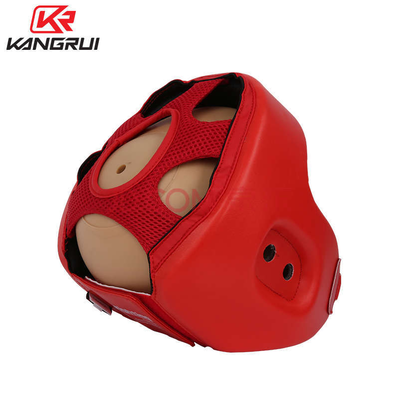 Kang Rui Sanda Head Guard Boxing Face Competition Training Helmet Protective Red L