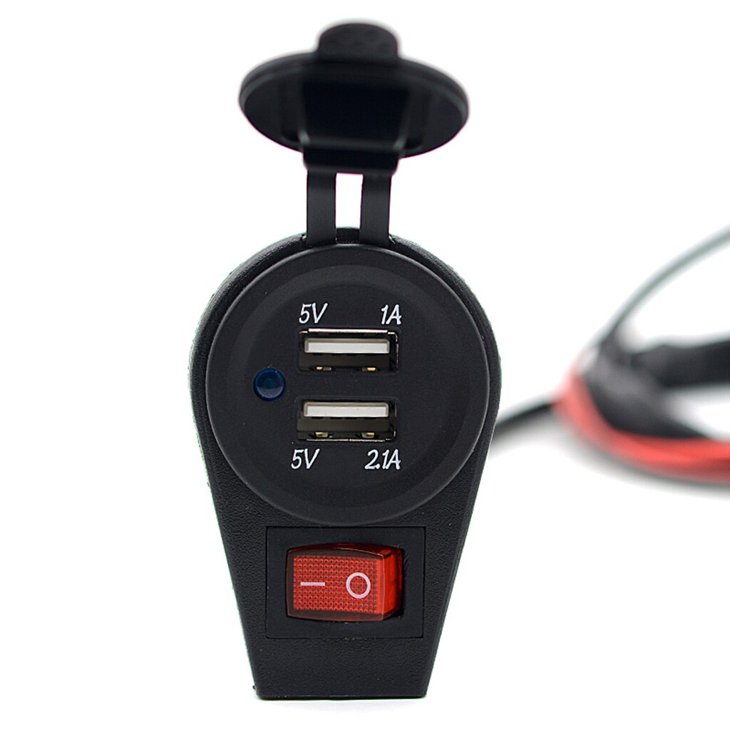 3.1a universell dobbel usb strømport stikkontakt adapter med på av bryter