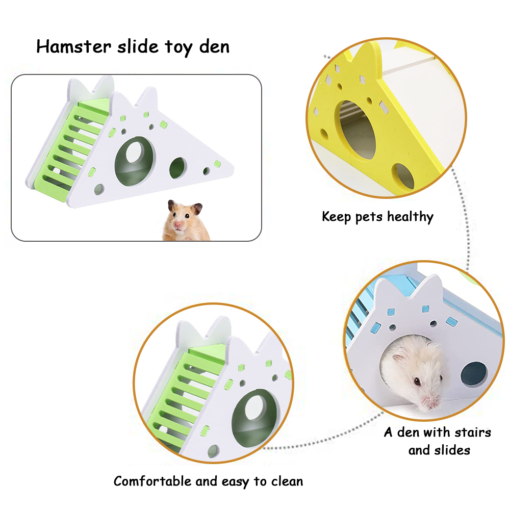 Hamster Glijbaan Trappen Sport Hamster Speelgoed Waterdicht Kleur Pvc Kleine Huisdier Nest Grappige Hamster Huisdier Te Installeren En Te Dragen
