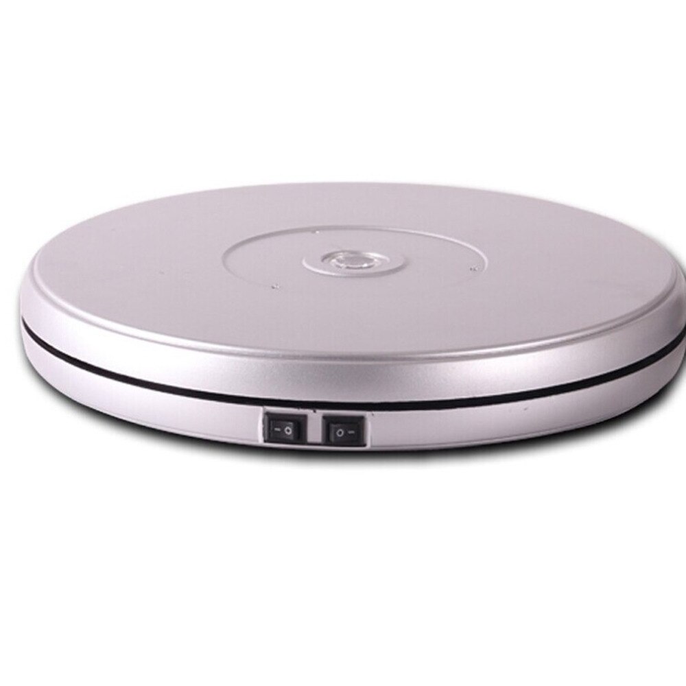 110V 10 Inches Black Led Light electric Rotating Turntable Display Stand (1pc Super Brightness White Led in the Middle Light Up)