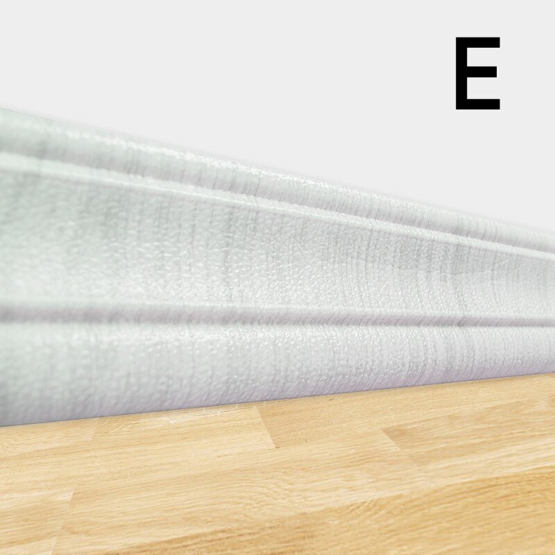 3D Muurstickers Zachte Rand Strip Foam Taille Lijn Plafond Lijn Keuken Woonkamer Slaapkamer Waterdichte Plint Sticker: E