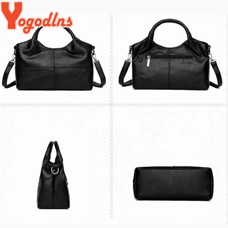 Yogodlns-Bolso cruzado de cuero sintético para mujer, bandolera de hombro de estilo Simple a rayas, de , Retro, informal, grande