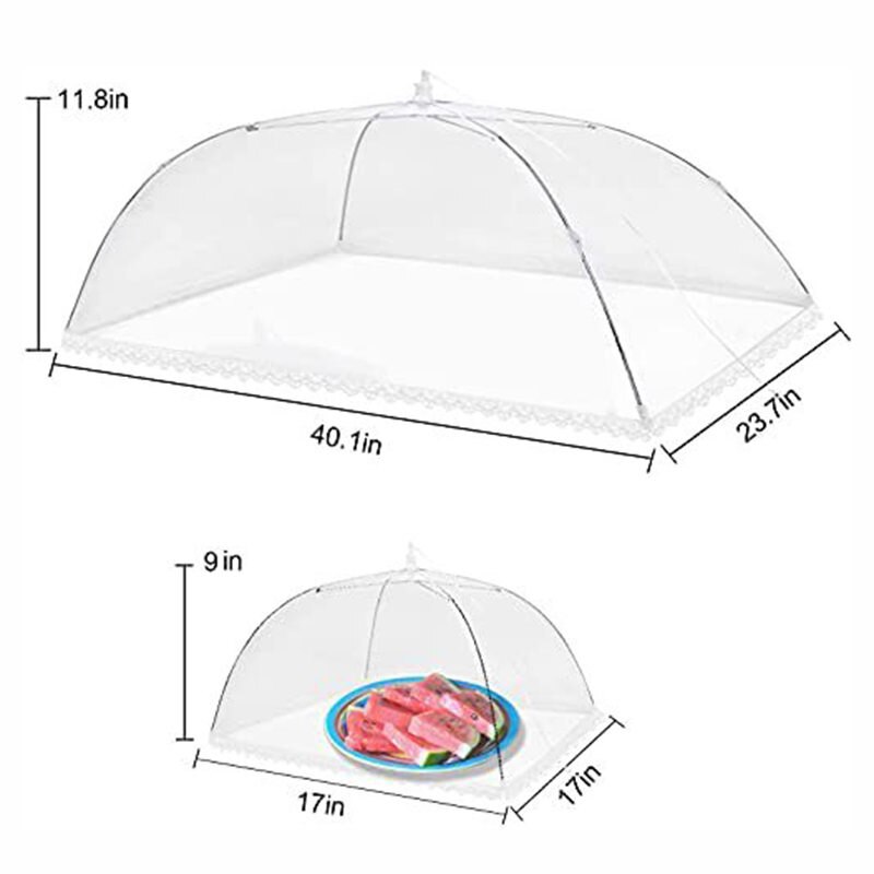 Food Covers Mesh Foldable Kitchen Anti Fly Mosquito Tent Dome Net Umbrella Picnic Protect Dish Cover Kitchen Accessories Gadgets