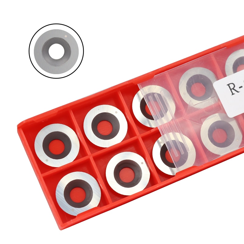 XCAN Round Carbide Insert Cutter 16mm 16x3-30 Degree R8 for Finisher Wood Turning Lathe Tools