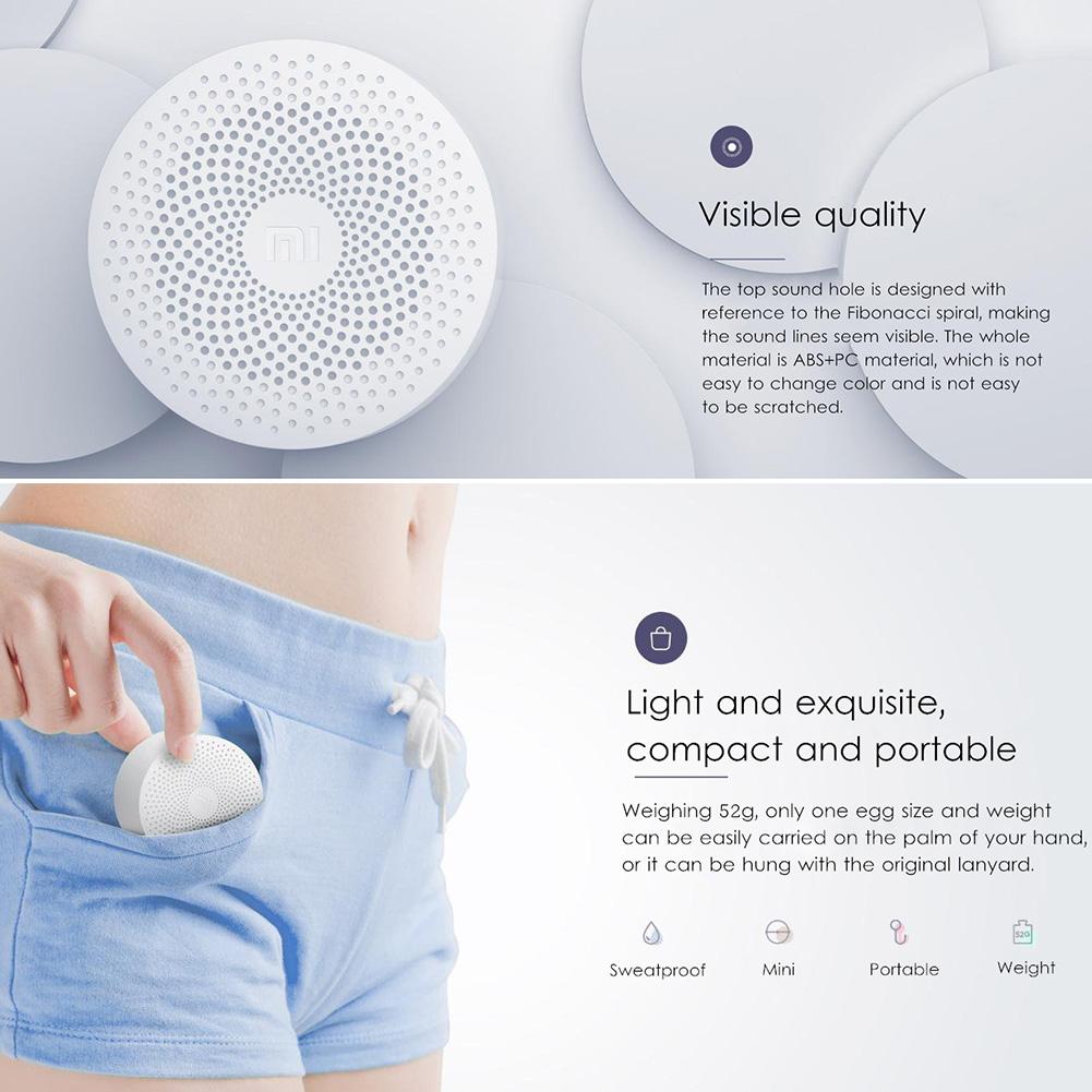 Xiaomi AI Bluetooth Speaker Mini Wireless HD Portable Speaker Column Mic Hands free Call AI Bluetooth 5.0 Sound Box