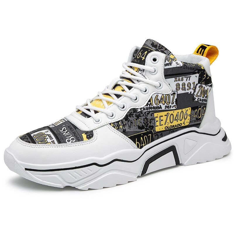 Turnschuhe Männer Schuhe Für Männlichen lässig Trainer hoch oben Schuhe Sapatos Masculino Winter Atmungsaktive Chaussures Gießen Hommes Solide: Gelb / 8