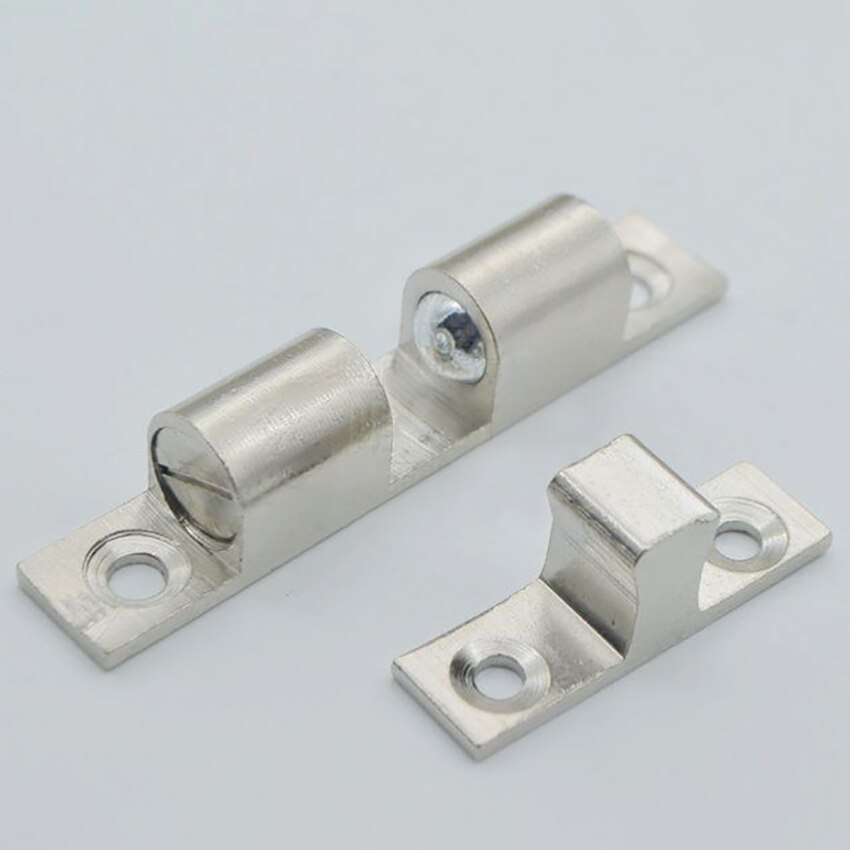 70mm Length Pure Copper Double Spring Steel Ball Catch Latch for Furniture Cupboard Cabinet Door Adjustable Closet Tension Latch