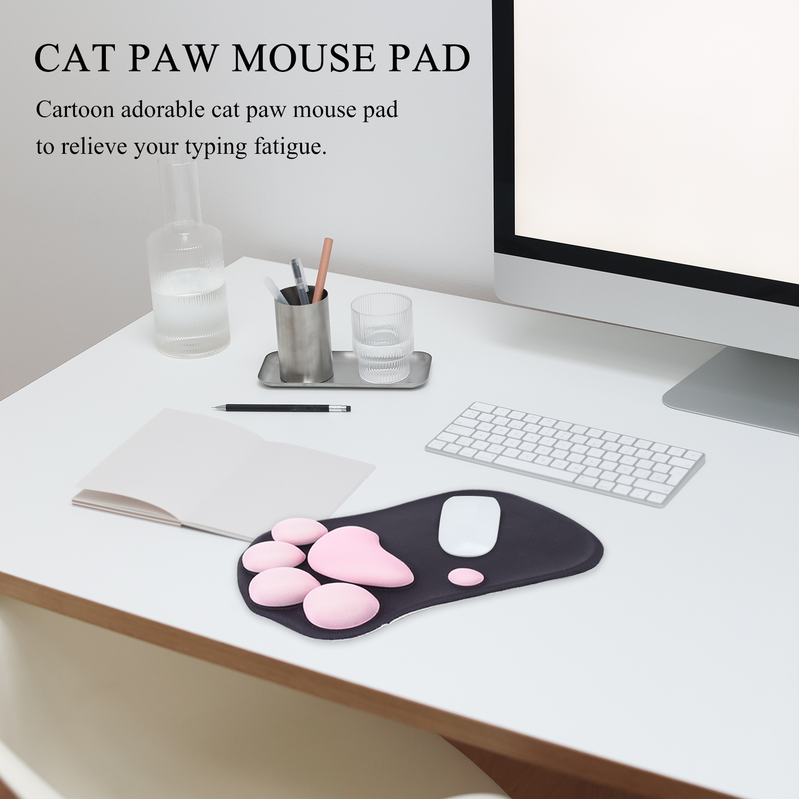 Cat Paw Pad Adorable Practical Softening Kawaii Pad Gaming Desk Accessories Pad With Wrist Support