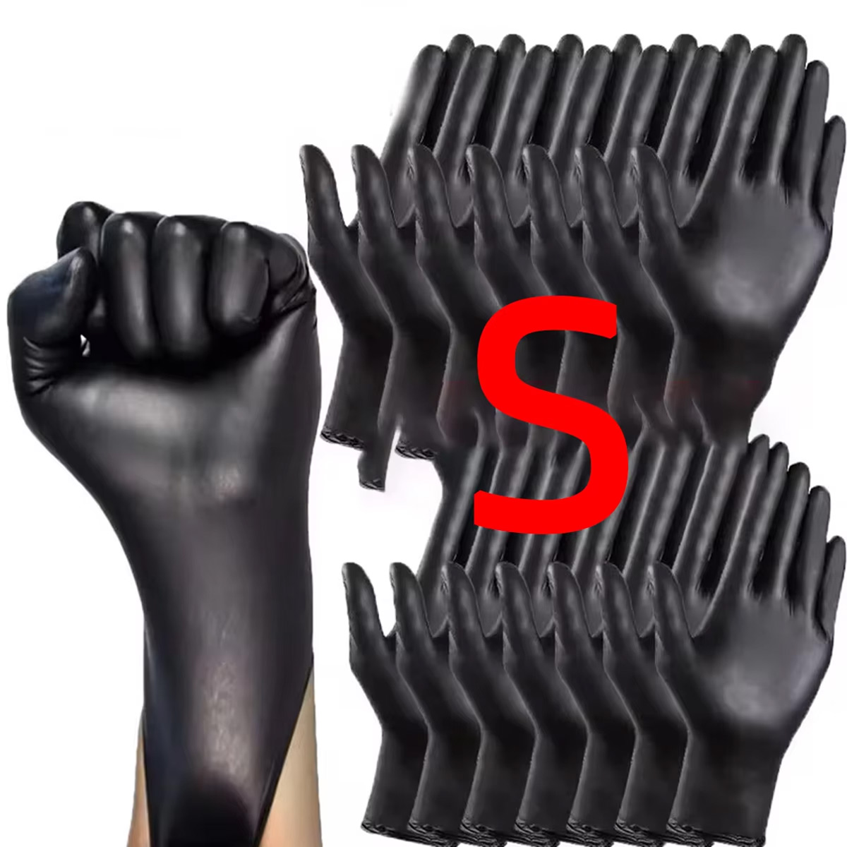 100/50/20/10 stücke Schwarz Nitril Handschuhe Verdickte Einweg Reinigung Friseur Handschuhe Wasserdichte Haushalts Industrie Handschuhe: M / Gelb